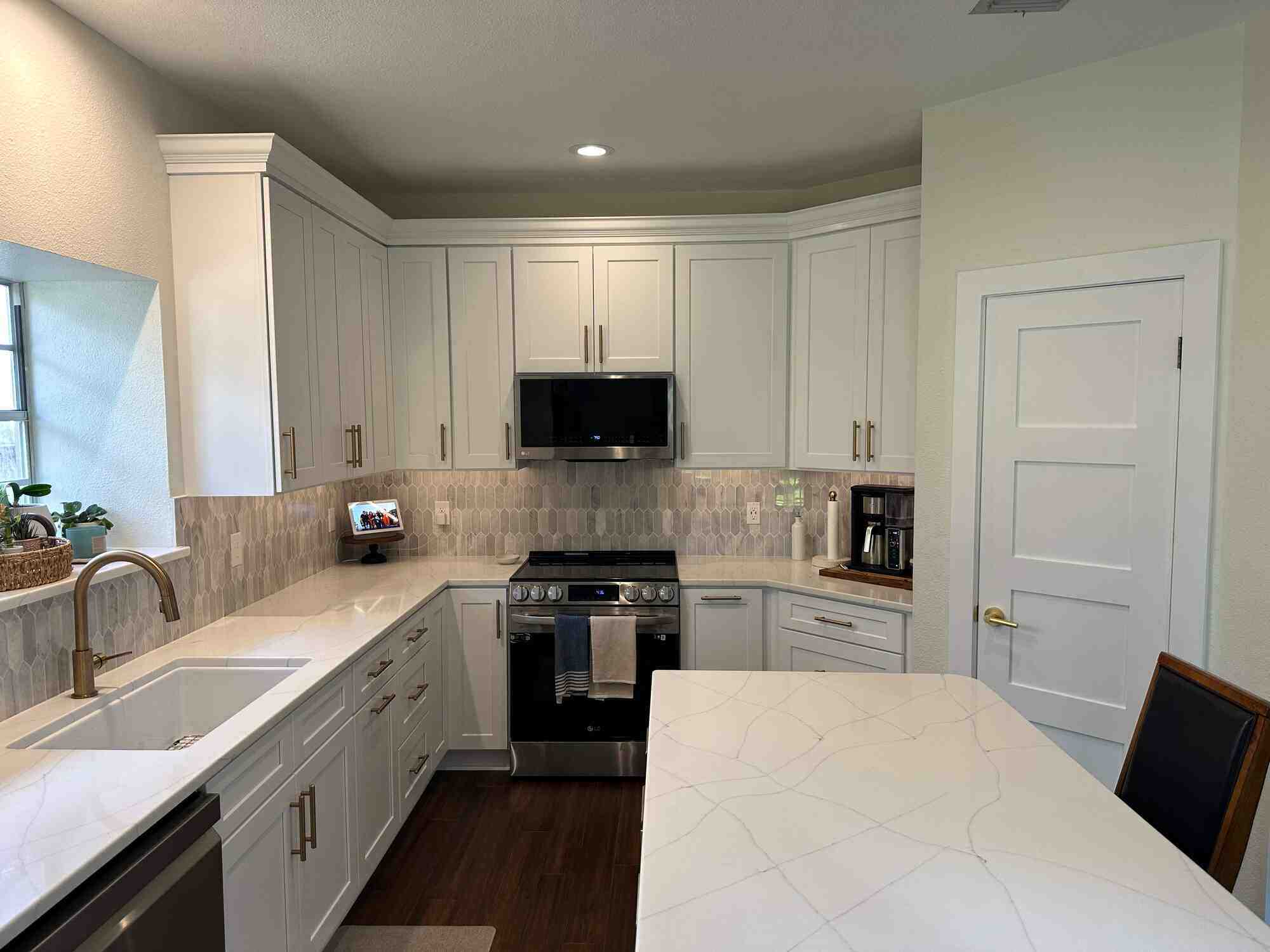 Vertical Elongated Hex Tile Backsplash Vertical Elongated Hex Tile Backsplash